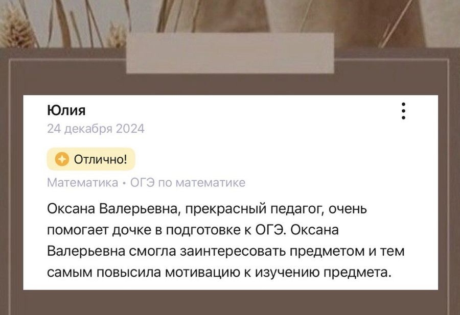 Отзыв ученика или родителя о занятиях в ПРО100КЛАСС