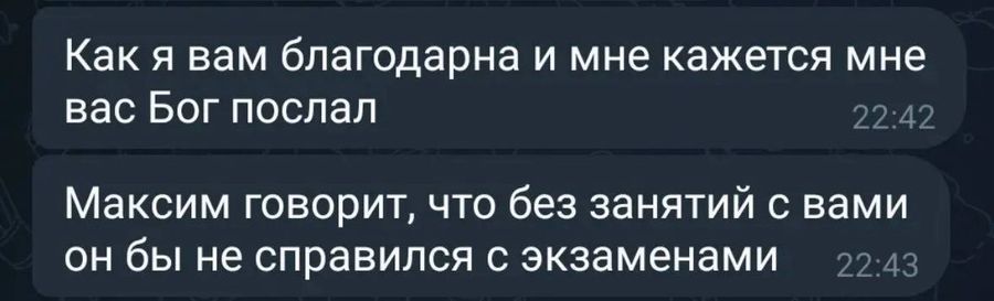 Отзыв ученика или родителя о занятиях в ПРО100КЛАСС